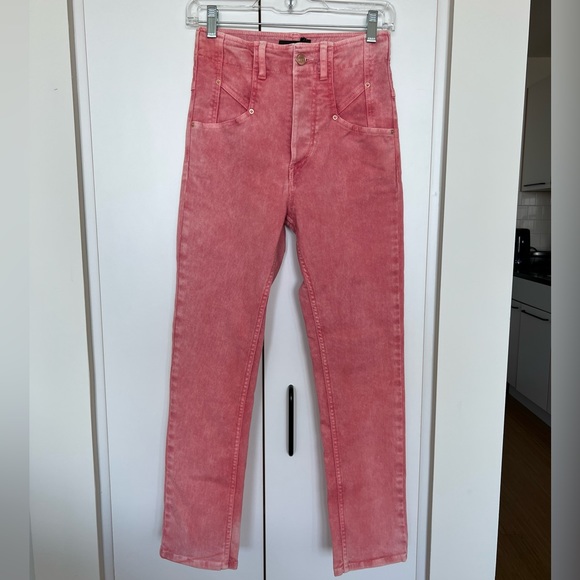 NWT jeans Isabel Marant, size fr 34, xs, pink - Picture 5 of 15